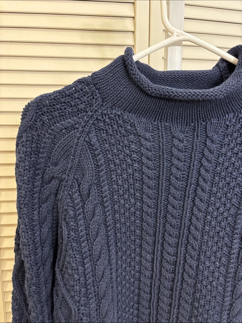 J.Crew Always 1988 Retro Rollneck Cable Sweater Small